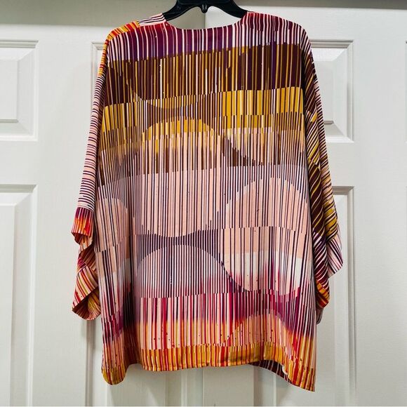 CAbi Mon Ami Striped Colorful Kimono Size M - Picture 3 of 12